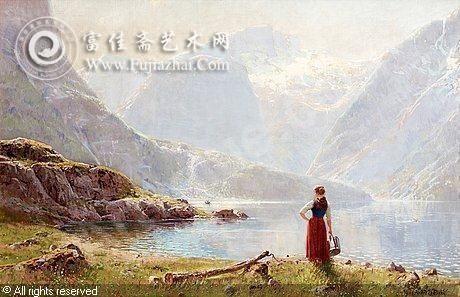 漢斯達爾《年輕牧羊女和峽灣》